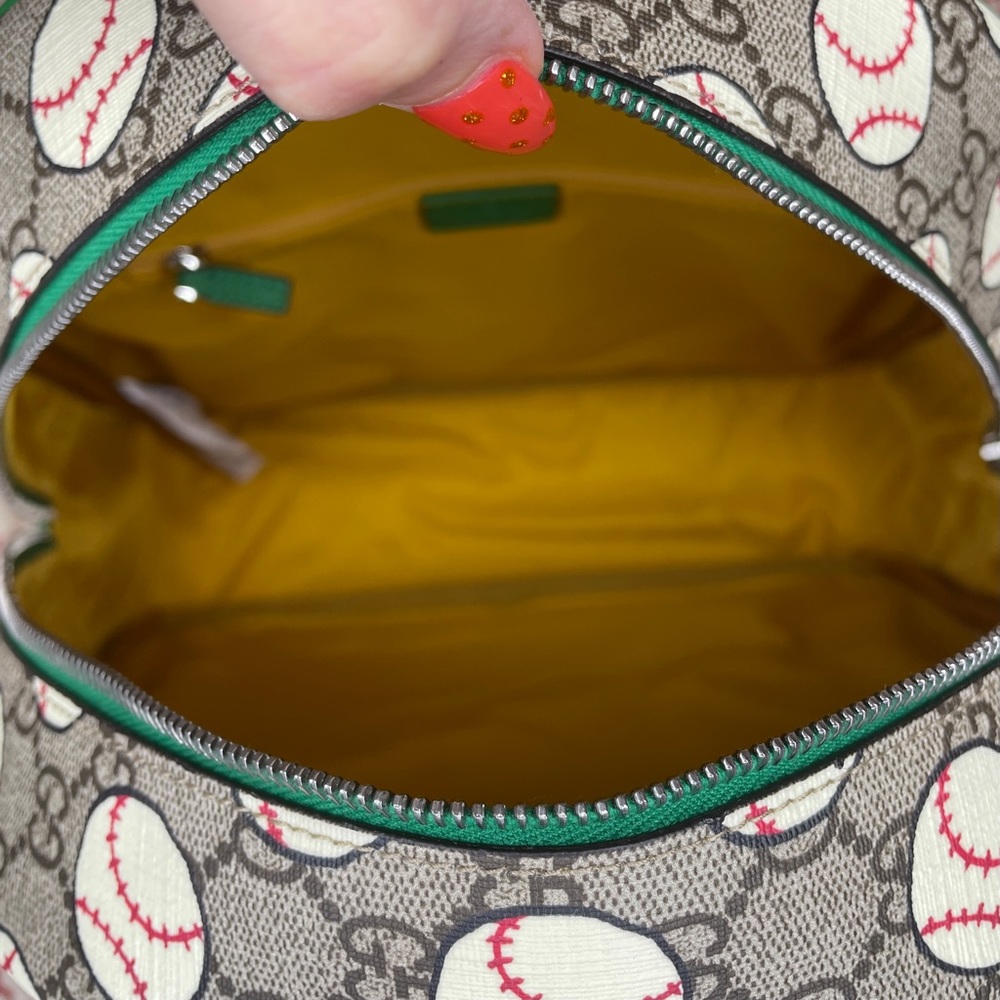 GUCCI 433578 Beige Baseball GG Supreme Backpack - Picture 8 of 11